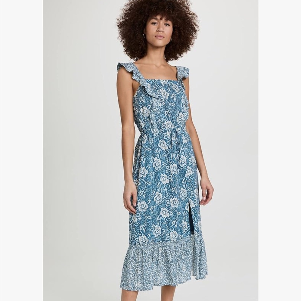 PAIGE Women’s Poppy Dress Blue and White